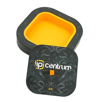 Boîte-cadeau d'emballage en papier de carton rigide imprimé personnalisé petites boîtes de papier noires carrées avec logo d'estampage noir