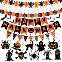 Set de Decoración de Halloween para Interiores con Diseños de Murciélagos para Decoración del Hogar