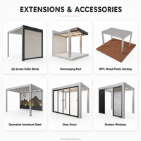 Fabricant de pergolas en aluminium, toit rétractable, gazebo, pavillon extérieur pour jardin, patio et applications commerciales