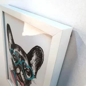 Fresques artistique chambre coloré mode style moderne animal abstrait cadre en bois verre 3d décoration peintures mur art - Product Image 6