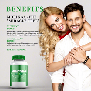 OEM Private Label Natural Leaf Plant Protein <strong>Moringa</strong> <strong>Capsules</strong> for Adults | Vegetarian <strong>Moringa</strong> Powder Antioxidant Benefits Energy - Product Image 3