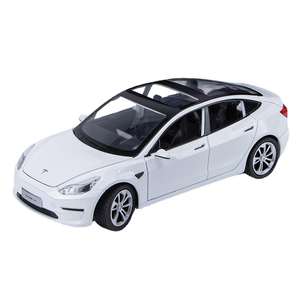 1:24 <strong>Tesla</strong> Model 3 Metal <strong>Car</strong> Scale Model Sound/Light Pull Back Simulatoin Diecast <strong>tesla</strong> <strong>Toy</strong> <strong>Car</strong> - Product Image 2