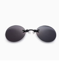 Lunettes de soleil pour femmes, lunettes à clipser sur le nez, sans monture, Matrix Morpheus Mini, lunettes vintage sans monture, verres TAC, monture rouge, PC UV400