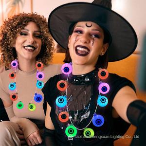 हेलोलिन की अगुवाई वाली खोपड़ी का हार लाइट क्रॉस-बॉर्डर गार्डन वातावरण बैटरी से चलने वाले भूत फेस्टिवल रोशनी प्लास्टिक - Product Image 3