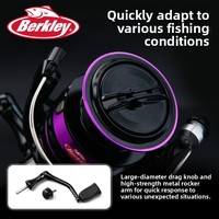 Moulinet de pêche spinning miniature Berkley entièrement métallique, pour micro-leurres, longue portée, avec poignée interchangeable gauche/droite, pour canne à pêche en mer