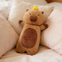 Nouveau style, long coussin en peluche Capybara mignon et oblong, jouet en peluche, coussin moelleux pour salon, rembourrage en coton PP, peluches