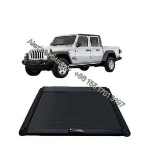 Pickup Rolluik Cover Met Led En Lock Waterdichte Schuif Soepel Aluminium Intrekbare Tonneau Cover Voor Jeep Jt Gladiator