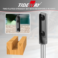 Fraise CNC Tideway à double denture recouverte d'étain avec inserts réversibles, lames en carbure pour le travail du bois, outils OEM pour la menuiserie