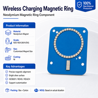 Cincin Magnetik N52 MagSafe Pengisian Daya Nirkabel dengan Perekat Magnetik Khusus untuk Casing Ponsel dan Power Bank