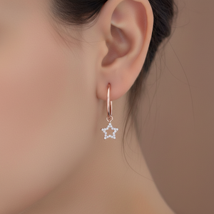 ต่างหูเงินแท้ 925 ดีไซน์รูปดาว ขนาด 1.8 ซม. ผลิตในตุรกี - Product Image 2