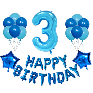 Ensemble de ballons de <span class=keywords><strong>joyeux</strong></span> <span class=keywords><strong>anniversaire</strong></span> bleu avec ballon en latex de ballon de lettre de <span class=keywords><strong>joyeux</strong></span> <span class=keywords><strong>anniversaire</strong></span> pour les décorations de fête d'<span class=keywords><strong>anniversaire</strong></span> personnelles - Product Image 3