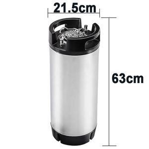 5 गल/2.5 गल स्टेनलेस स्टील 304 बीयर केग कॉर्नी टैंक कोक सिरप दूध सोडा बैरल रबर हैंडल बाल्टी बॉल लॉक कॉर्नेलियस शैली - Product Image 2