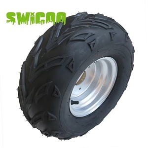 SWICOO Assurance Qualité <span class=keywords><strong>Pneu</strong></span> et Jante 7 pouces pour VTT 16x8-7 16/8-7 16x8x7 pour Kart, Tondeuse, <span class=keywords><strong>Quad</strong></span> Taotao 110 125 - Product Image 4