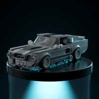 Meilleures ventes : Nouveaux ensembles de blocs de construction MOC en ABS et PVC noir, modèle de voiture de sport, avec instructions en papier pour garçons