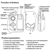 Sac de rangement pour manette de jeu Ipega PG-9211 BT, manette sans fil pour iOS, Android, PC, téléphone portable