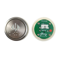 Bouton d'ascenseur sécurisé verrouillable 24V avec rétroéclairage LED, protection IP54, construction en acier inoxydable pour une sécurité à basse tension contrôlée