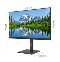 Lenovo Lecoo Moniteur d'ordinateur Moniteur LCD commercial 27 pouces Écran 4K Élévateur pivotant