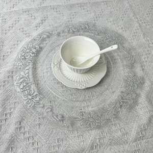 Placa de carga dorada con volantes redondos de plástico de 13 pulgadas PARA CENA con diseño de arrecife <span class=keywords><strong>Flora</strong></span> para decoración de fiesta de boda - Product Image 4