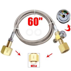 Sodastream CO2 Tank Cylinder Refill <b>Station</b> Air <b>Tools</b> Filling Charging Adapter 1.5m Stainless Steel Braid Hose 3000PSI Pressure - Product Image 1