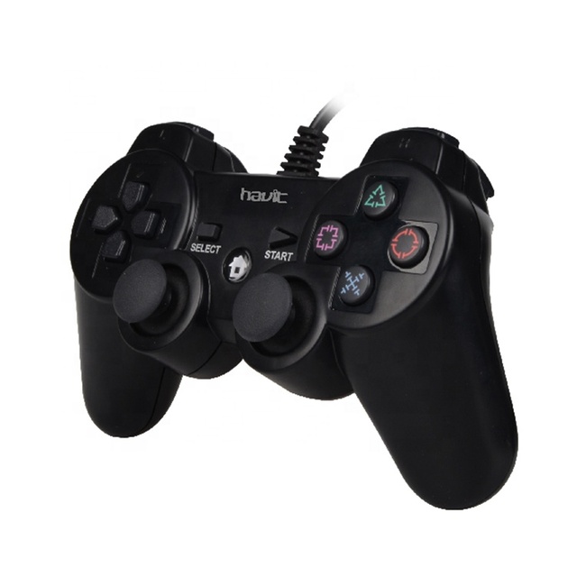HAVIT HV-G110 Dual Vibration USB Wired Gamepad Ultimate Gamer Joystick with Handhold Design and Console Controller Functionality
