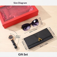 Coffret Cadeau Premium Personnalisé pour Femme : Montre, Portefeuille Long et Lunettes de Soleil – Idéal pour Partenaires Commerciaux et Récompenses d'Employés 2026