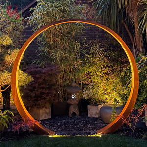Sculpture moderne <span class=keywords><strong>roman</strong></span> Design arc de lune porte en acier corten lune porte arc rouillé lune porte jardin - Product Image 3