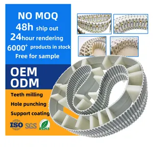 ATN10 ATN20 ATK10 ATK20 Blocos de guia de fio de aço sem costura juntados sem fim Correia dentada de PU com presilhas