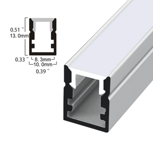 Chất lượng cao 13*10 mét bề mặt được gắn phẳng Low LED ánh sáng nhà ở kích thước nhỏ LED Strip nhôm kênh với khuếch tán - Product Image 2