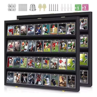 Cadre photo mural personnalisable en bois pour collection de cartes de stars de football et de basketball, idéal pour l'affichage de cartes sportives gradées