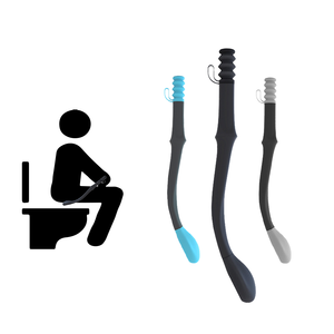 トイレ失禁援助肥満高齢者障害者トイレツールシリコーンロングリーチ衛生的なクリーニング拭きワントボトムバムワイパー - Product Image 1