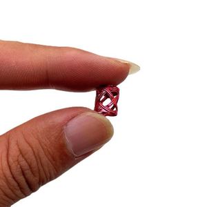 Bijou de perruque 8*9mm en alumine colorée, anneau décoratif pour extensions de cheveux tressés, boucle capillaire décorative, vente en gros - Product Image 4