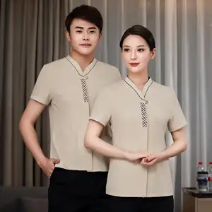 Classical fashion design hotel housekeeping cleaning staff hotel maid office cleaning uniforms for women for cleaning service