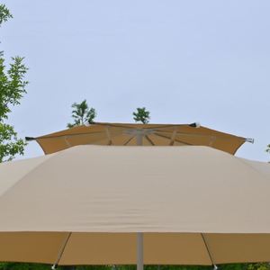 Sombrilla de Jardín para Exteriores, Doble Techo, Varillas de Fibra, Súper Resistente al Viento, Multicolor - Product Image 2
