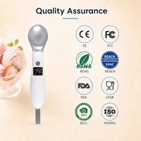 Cuchara Eléctrica para Helado con Calefacción, Cabeza de Aleación de Aluminio con Revestimiento Cerámico, Pantalla Digital de Temperatura y Batería, Apagado Automático