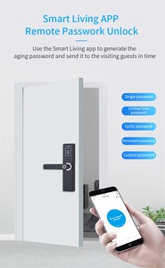 Lanbon-cerradura de puerta inteligente con WiFi, sistema de seguridad automático con Control remoto, huella Digital electrónica, aplicación, contraseña - Product Image 4