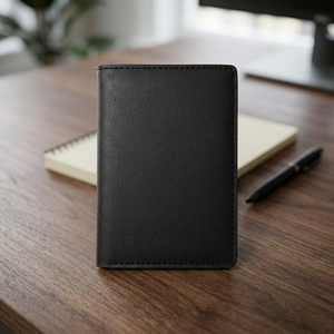 Black Genuine Leather Trifold <b>Wallets</b> For Men Multiple Card Slots Cash Compartment <b>RFID</b> <b>Blocking</b> Slim Pocket Gift Item Products - Product Image 1