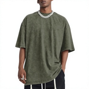 Camiseta Oversize de Algodón 100% de Peso Pesado con Lavado Ácido y Corte Holgado para Hombre, con Logotipo de Marca Personalizado Serigrafiado en la Espalda, Venta Directa de Fábrica - Product Image 5