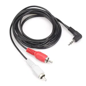 3.5mm to RCA stereo audio cable right angle 3.5mm stereo male to 2RCA male audio cable
