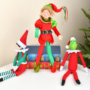 Bambola Elfo <span class=keywords><strong>di</strong></span> <span class=keywords><strong>Natale</strong></span> da 14,5 pollici, Giocattolo Elfo per Bambini o Decorazione, Mini Bambole Giocattolo, Piccoli Elfi da Scrivania con Gambe Pendenti, Bambola <span class=keywords><strong>di</strong></span> <span class=keywords><strong>Natale</strong></span> - Product Image 1