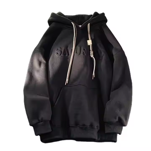 Felpa con Cappuccio Premium di Alta Qualità con Logo in Rilievo, Personalizzabile, Oversize, con Stampa 3D per Uomo - Product Image 4