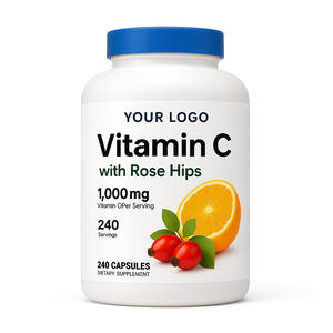 <span class=keywords><strong>Vitamin</strong></span> <span class=keywords><strong>C</strong></span> Potensi Tinggi dengan Kapsul Rose Hips <span class=keywords><strong>1000mg</strong></span> Per Sajian Non GMO Bebas Gluten 240 Kapsul - Product Image 1