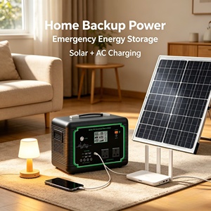 All-in-One Portable Power Station 300W 600W Lithium Battery Storage With Solar Charging Support for Travel and <b>Camping</b> - Product Image 2