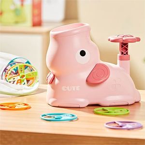 Children's Outdoor Sports Baby Elephant <b>Flying</b> Saucer Game with <b>Net</b> Spinning <b>Flying</b> ufo Disc Foot Ejection Launcher Outdoor Game - Product Image 6