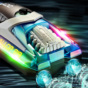 Thuyền Đồ Chơi Cho Trẻ Em Với Đèn Một Chìa Khóa Thiết Lập Lại Động Cơ Kép Tốc Độ Cao Điều Khiển Từ Xa Tốc Độ Thuyền Đồ Chơi Bé Trai Đồ Chơi Nước - Product Image 3