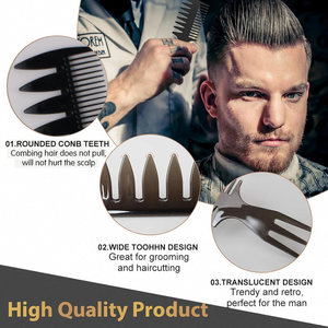 Peine Plegable de Plástico para Hombre, Diseño de Espina de Pescado, para Peinar, Pintar, Cepillo para Limpieza del Hogar - Product Image 5