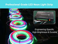 Bande lumineuse LED néon personnalisable pour bars, clubs et espaces événementiels, étanche, économe en énergie, idéale pour l'intérieur et l'extérieur