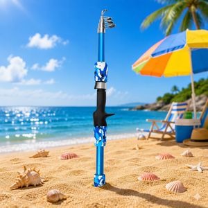 Mygreen Glasfaser Teleskop-Mini-Angelrute 1,5m Tragbare Meeres- und Strandangelrute in 5 Tarnfarben Großhandel OEM-Hersteller - Product Image 1
