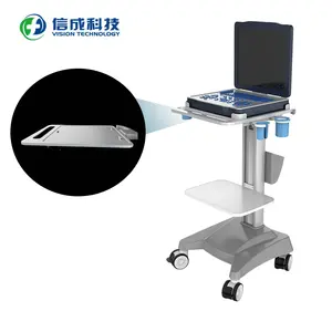 Produsen medis troli desain ergonomis mesin ultrasound troli portabel dokter hewan ultrasound troli medis