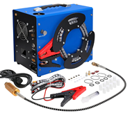 Pcp 12v 4500Psi 300Bar 30mpa Compresseur d'air portable PCP Pompe haute pression Adaptateur secteur intégré et ventilateur Auto-stop Plongée