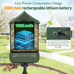 도매 충전식 야간 비전 스마트 조류 피더 카메라 창 다람쥐 허밍 자동 조류 피더 - Product Image 3